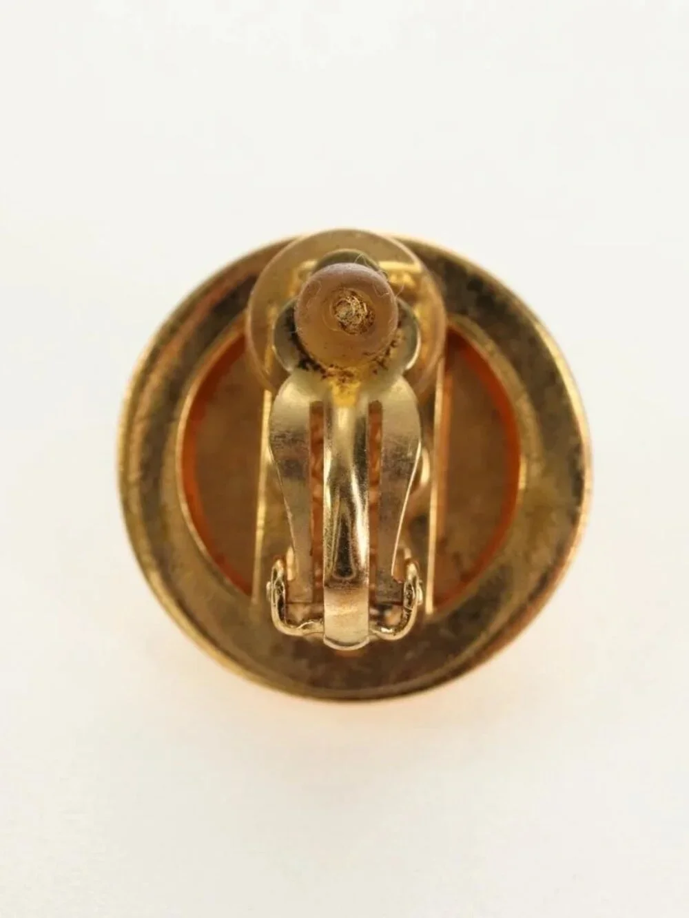 CHANEL Earring metal Gold Tone CC Auth 180936M